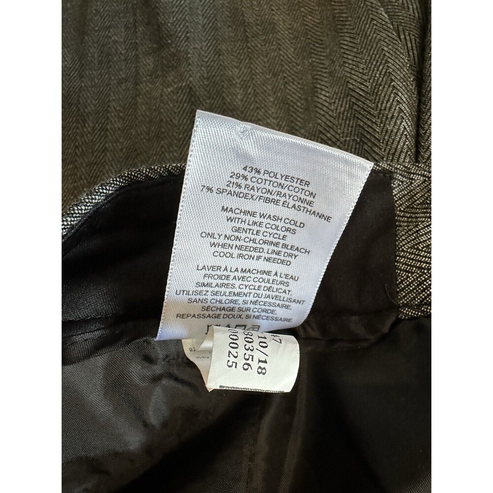 Express Editor Slim Low Rise Stretch Chino Pants Herringbone Black Size 2L EUC - Picture 4 of 10